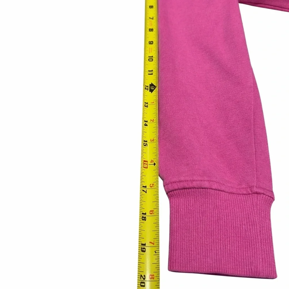 Y2K Roxy Girl 10-12 Youth Zip Hoodie Pink Surf Skate Graphic Boxy Sweatshirt